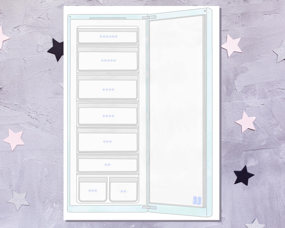 Freezer Inventory Stickers, Shopping Stickers, Food Shop Stickers, Full ...