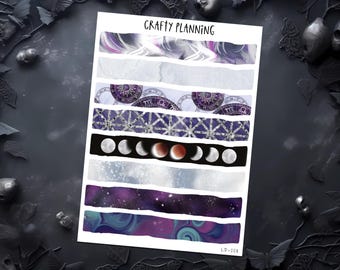 Witchy Stickers, Planner Stickers, Witchcraft Stickers, Celestial Stickers, Sun And Moon Stickers, Torn Paper, Journal Stickers, Washi