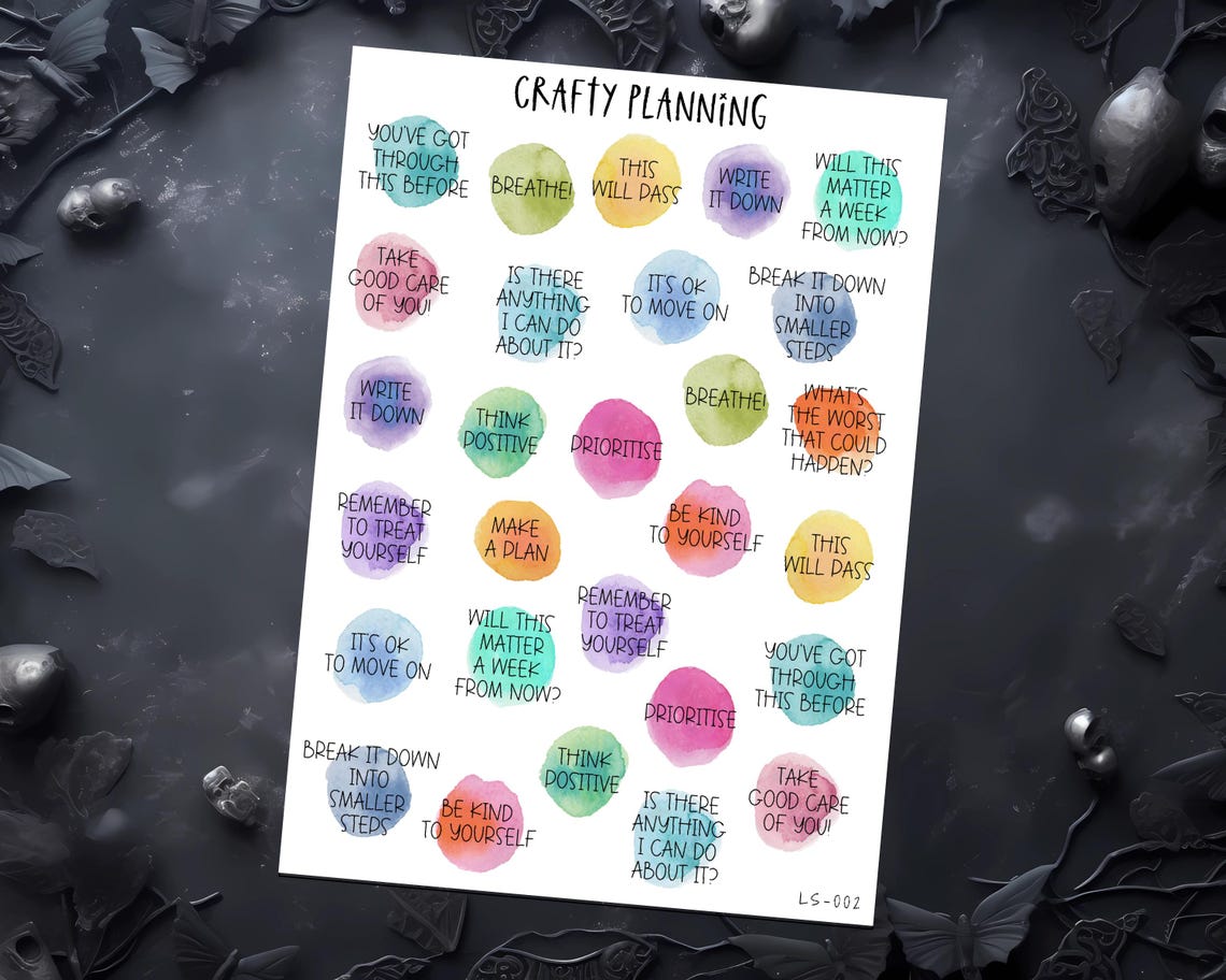 Anxiety Stickers, Panic Attack Stickers, Depression Stickers, Planner ...