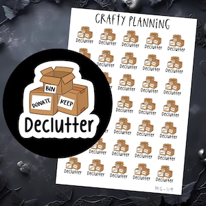 Adesivos para Planejador: Organize e Livre-se da Bagunça - Conjunto de Ícones para Desenho