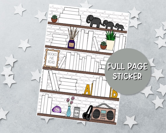 Reading Stickers, Bookish Stickers, TBR List, Book Tracker Stickers, Full Page Stickers, Note Page Sticker, Planner Stickers, Book Journal