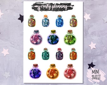 Star Bottles, Potions, Magic Bottles, Wish Bottles, Witchcraft, Planner Stickers, Book Of Shadows, Grimoire