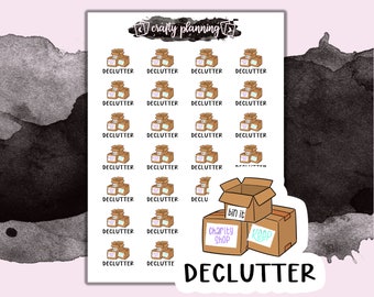 Declutter Stickers, Tidy Stickers, Organise Stickers, Spring Clean Stickers, Organise Stickers, Doodle Stickers, Planner Icon Stickers