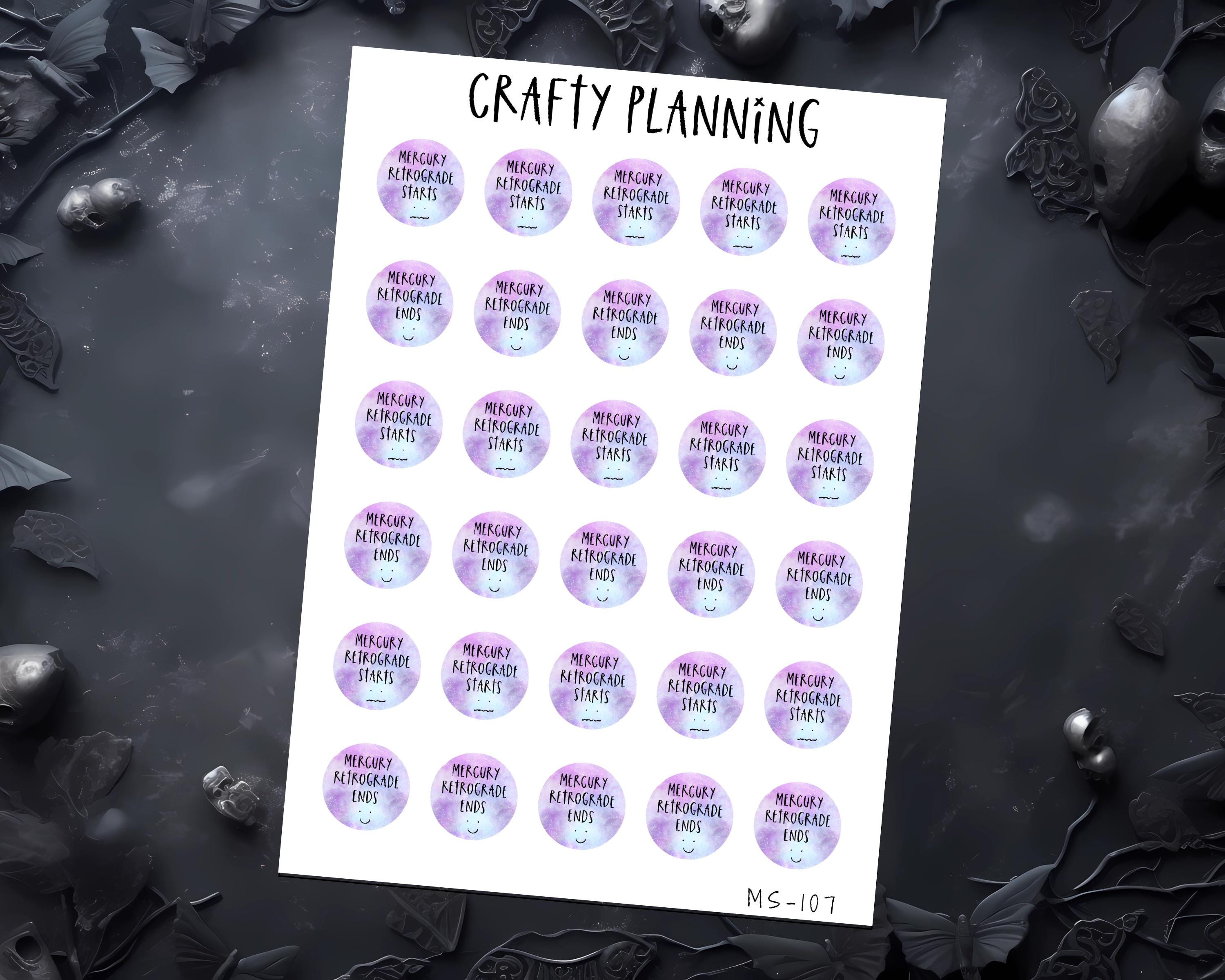 Mercury Program Sticker Mercury Retrograde Stickers, Witchcraft Stickers, Astrology Stickers ...