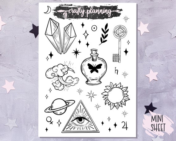 Gothic Stickers Goth Stickers Witchy Stickers Witchcraft 