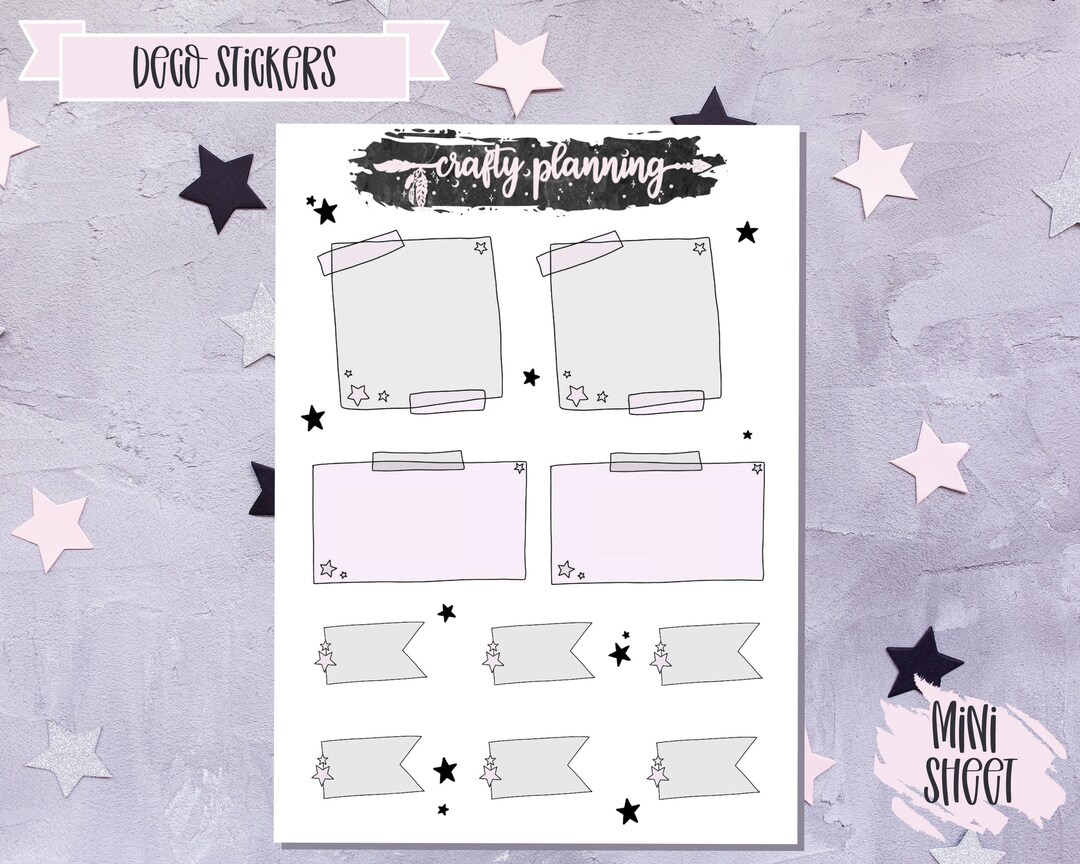 Sticky Note Stickers, Star Stickers, Planner Stickers, Deco Stickers ...