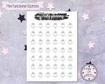 Minimal Icon Stickers, Birthday Icons, Birthday Stickers, Celebration Stickers, Planner Icons, Planner Stickers, Minimal Planning