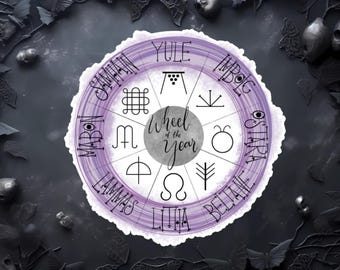 Wheel of the Year Sticker: Witchy Vinyl for Journals & Planners