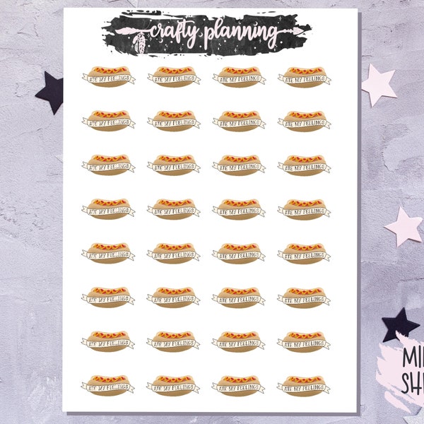 Anxiety Stickers, Mental Health Stickers, Depression Stickers, Binge Eating Stickers, Planner Stickers, Diet Stickers, Emotion Stickers