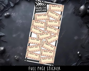 Full Page Planner Sticker: Movie Tracker - Hobonichi & PP Weeks