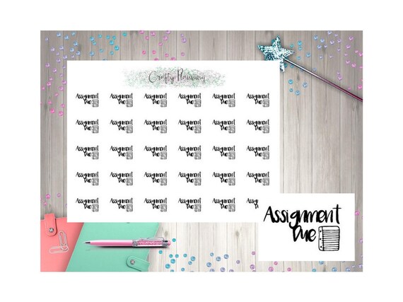 Assignment Due Study Stickers Planner Stickers School | Etsy