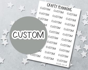 Custom Planner Script Stickers - Personalised Word Sheets