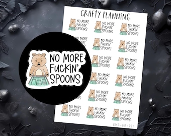 Spoonie Stickerbogen: Fibro Planer und Journal Deco