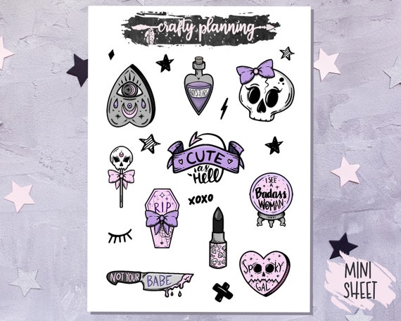 Gothic Stickers Goth Stickers Witchy Stickers Ouija - Etsy