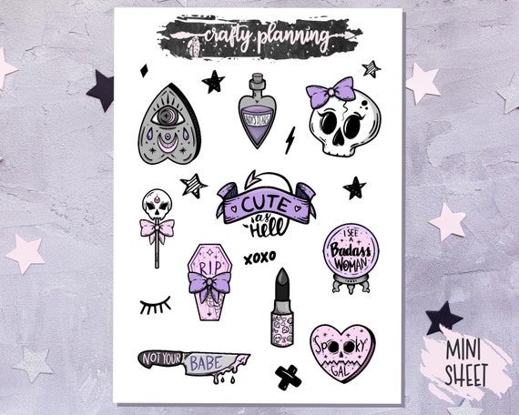 Gothic Stickers, Goth Stickers, Witchy Stickers, Ouija Stickers