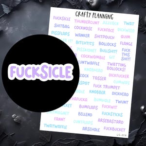 Swear Word Stickers, Profanity Stickers, Planner Stickers, Journal Stickers, Adult Stickers, Swearing Stickers, Sweary Stickers