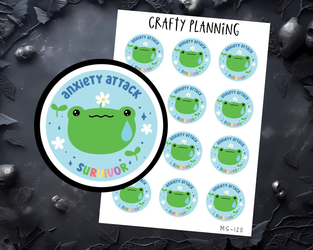Anxiety Stickers, Mental Health Stickers, Panic Attack Stickers, Reward ...