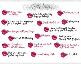 Ru Paul Quotes, RuPaul Quotes, Rupaul, Ru Paul, Drag Race, Not Today Satan, Sashay Away, Ru Paul Planner Stickers, Ru Paul Quote Stickers