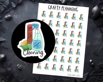 Hausarbeit und Hausarbeit Aufkleber: Funktionale Symbole (Matte Sheets)