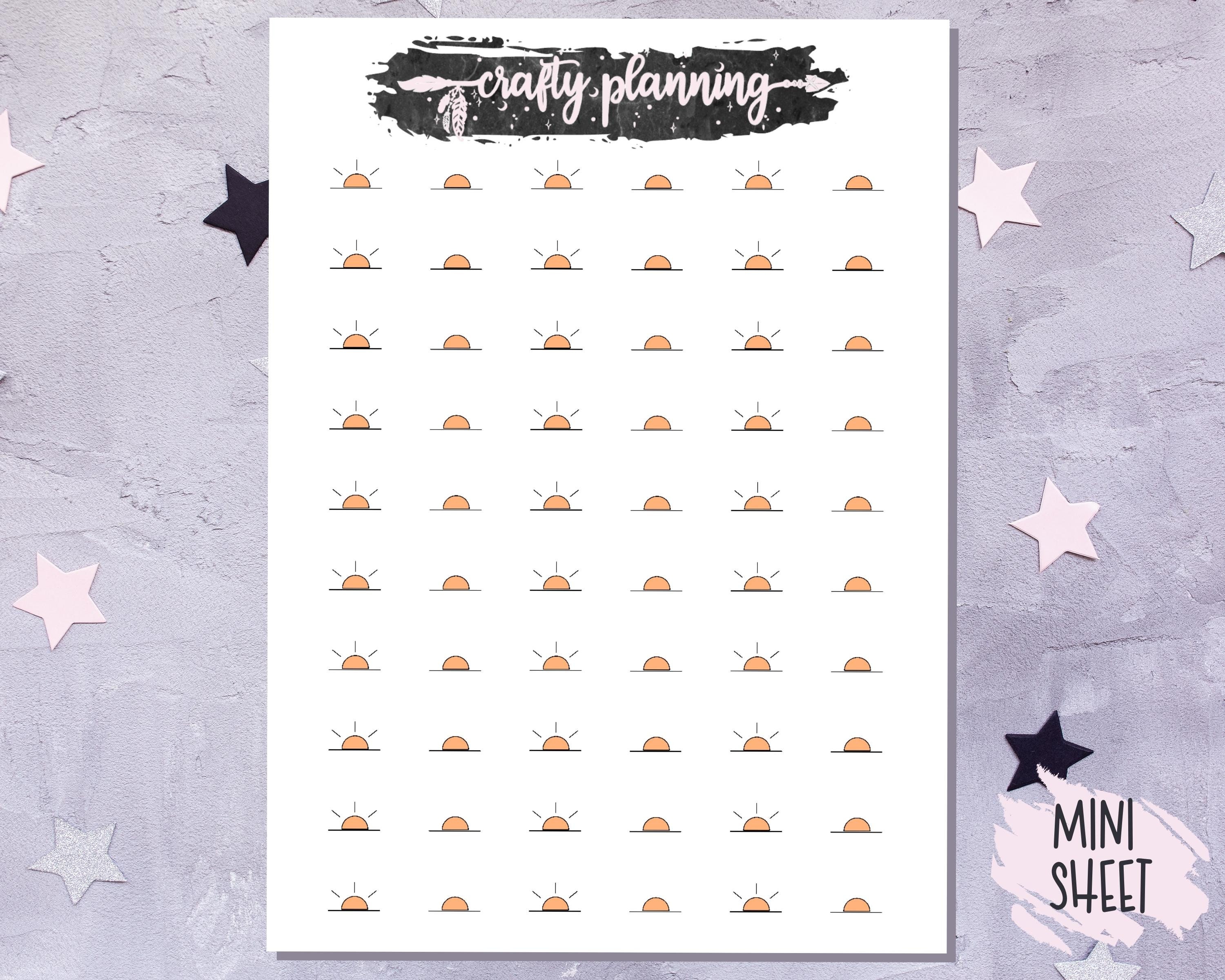 Sunrise Sunset Time Stickers Planner Stickers Bujo - Etsy