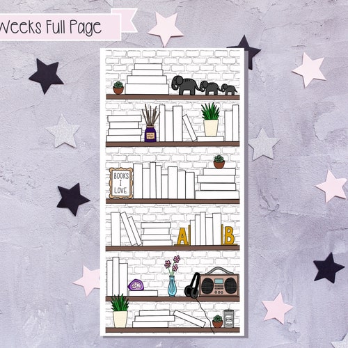 Full Page Sticker, Book Tracker, Hobonichi Weeks, PP Weeks, Notes Page Stickers, Reading Stickers, Planner Stickers