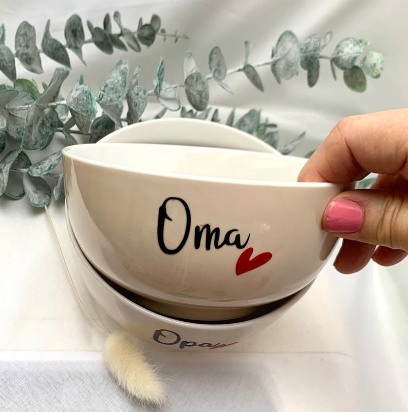 Müslischale für Oma und Opa Geschenkidee für Oma und Opa, Dessertschalen für Oma und Opa, Set Müslischüsseln für Oma und Opa Bild 3