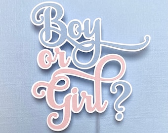 Baby Shower/Gender Reveal/Boy or Girl Cake Topper