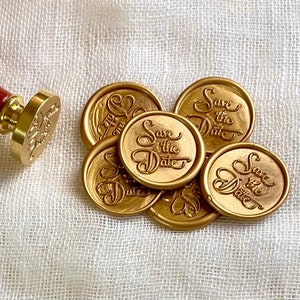 Save the Date Wax Seal - Ready Made with Self-Adhesive Backing