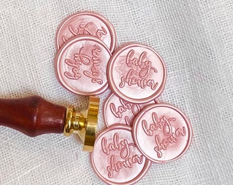 Baby Shower Wax Seal Sample - Ready Made with Self-Adhesive Backing