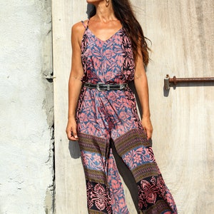 Long Jumpsuit / Full Jumpsuit / One Piece Suit / Boho chic / Ibiza Style