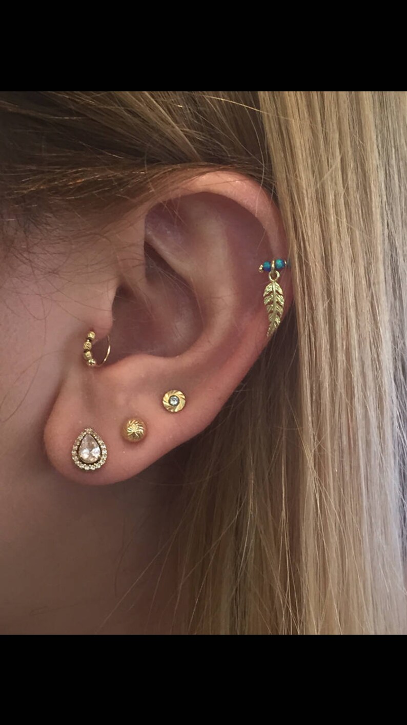 gold plated helix earrings