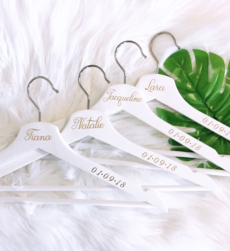 SALE Personalised Bridesmaid Coat Hangers Bridal Party Coat Etsy