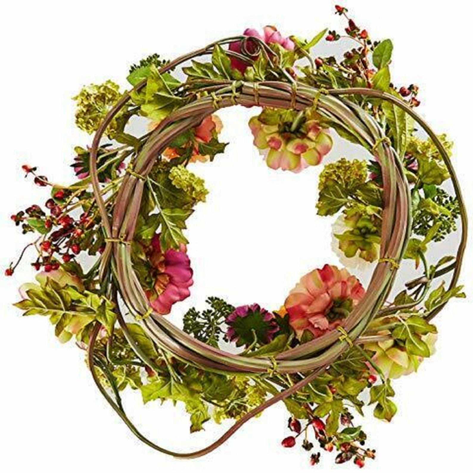 Peony Wreath 24 inches round Mixed Etsy