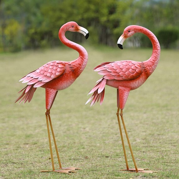 Large Pink Flamingo Lawn Ornaments for Home Patio Backyard Etsy