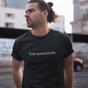 Camiseta "Acabar con el especismo", camiseta vegana, camiseta "Derechos de los animales", camiseta "Liberación animal", camiseta vegana minimalista