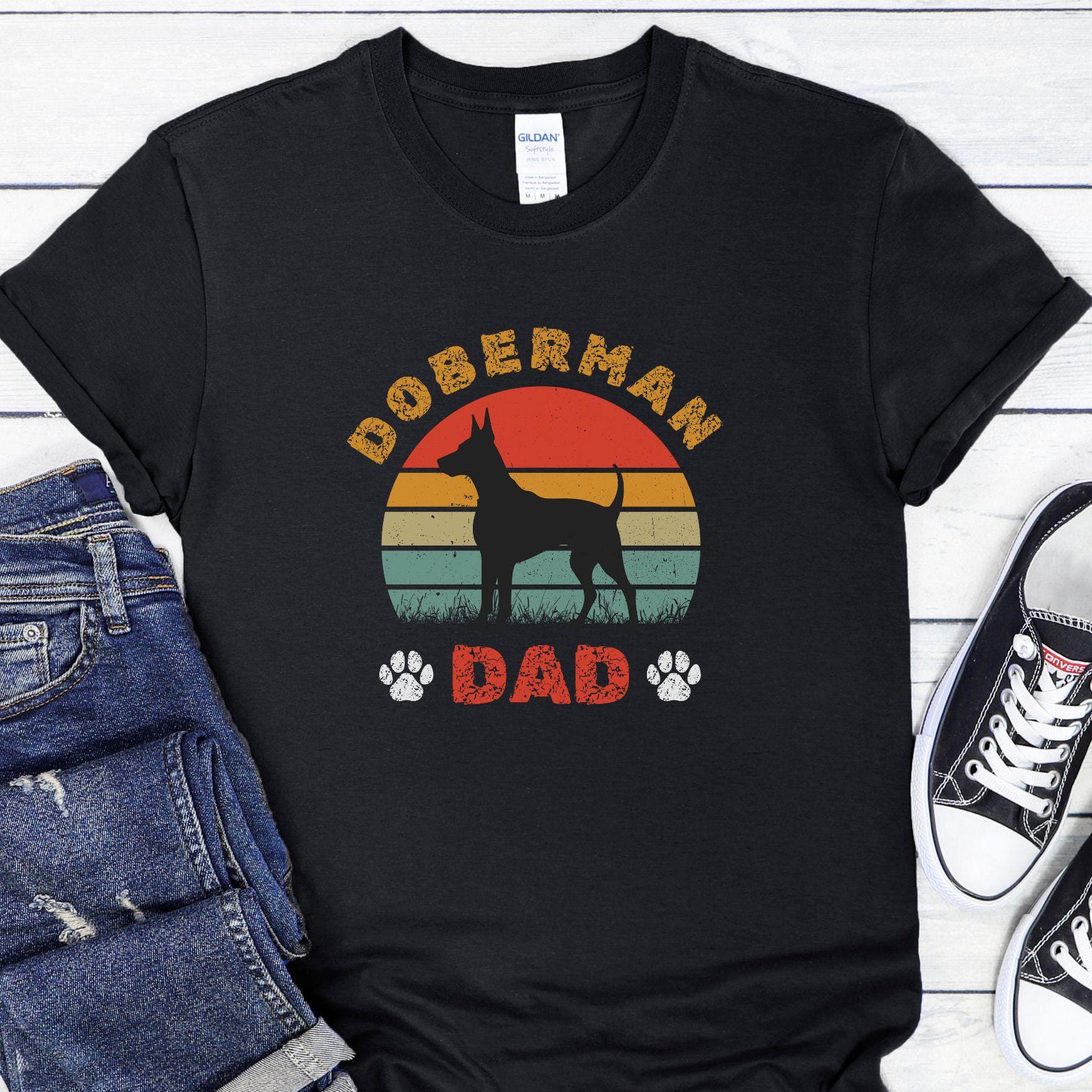 Doberman Dad T-Shirt, Dog Daddy Gift, Dog Dad T Shirt, Doberman Shirt, Fathers Day Dog Gift