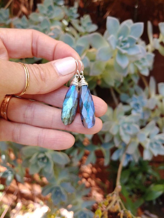 Clearance sale! Unique Labradorite earrings.  Silver labradorite earrings. Gold labradorite earrings. Rose gold Labradorite earrings