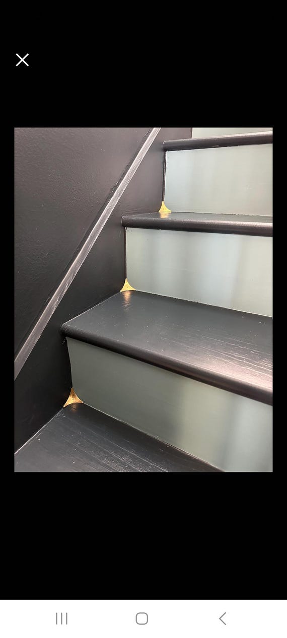 Solid copper or brass corner dust protectors. Stair dust guard. Dusty corner covers. One pair (2 pieces)  Unique home decor