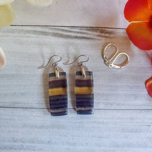 Sterling silver fluorite earrings.  Long fluorite earrings
