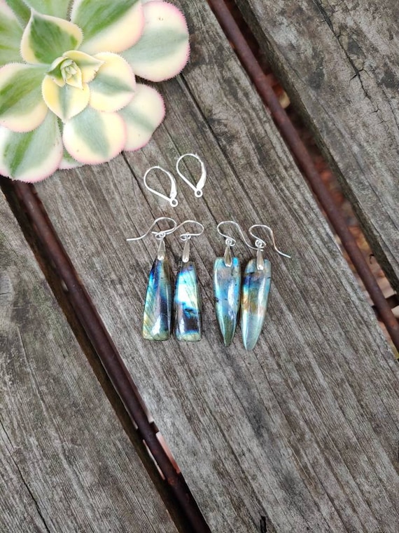 Clearance sale! Unique Labradorite earrings.  Silver labradorite earrings.
