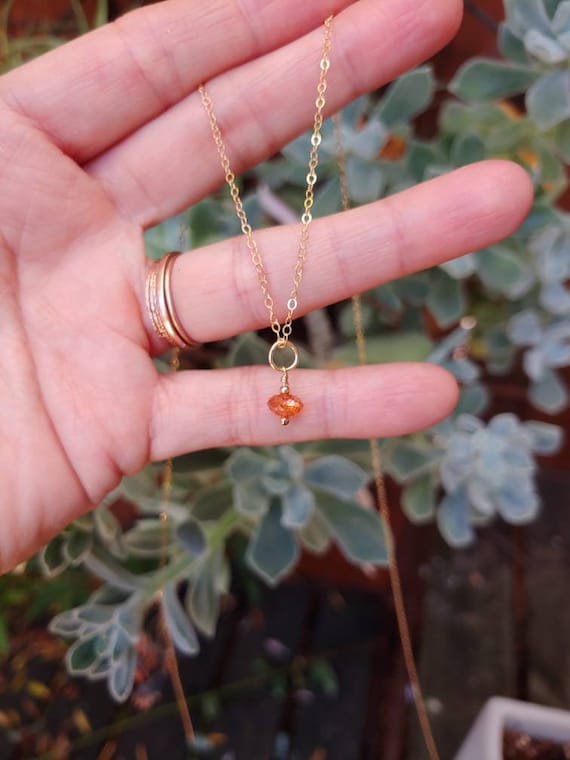 Dainty sunstone pendant.  Sunstone necklace.  Silver sunstone.  Gold sunstone  Rose gold sunstone necklace.  Sunstone charm