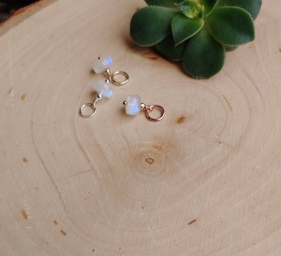 Dainty moonstone pendant. Gold moonstone necklace. Rose gold moonstone necklace. Silver moonstone necklace.