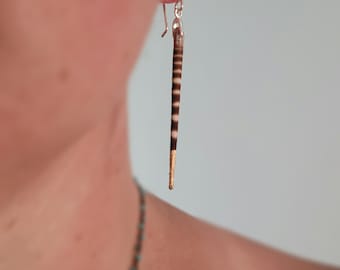 Sterling silver with gold tip sea urchin earrings, Sea Urchin Spine Jewelry, Boho Seashell Earrings, Shell dangle Earrings, Wiccan