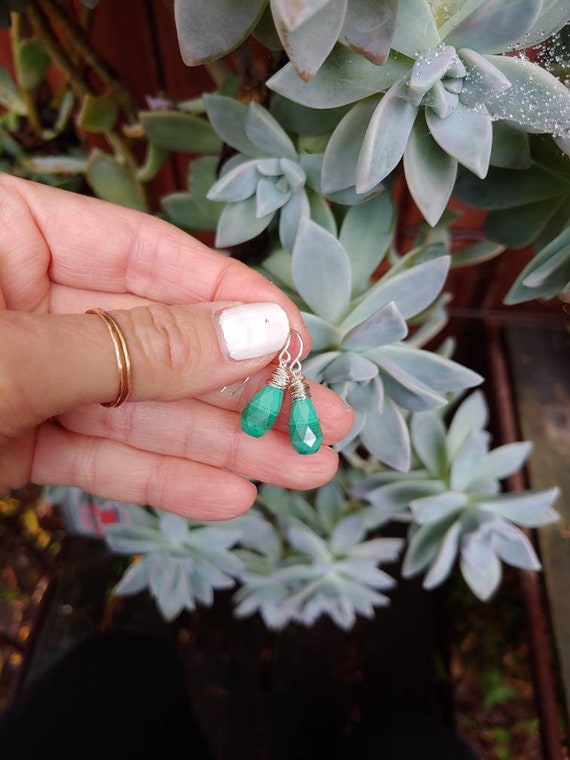 Dainty Malachite earrings.  Silver malachite earrings. Gold malachite earrings. Rose gold malachite earrings