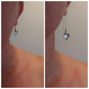 Ohrringe mit Calla und Perle.  Lilie und Perle Ohrringe.  Erhältlich ist er in Sterling Silber und Gold filled