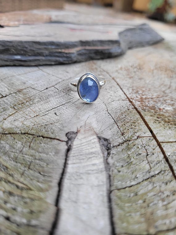 Sterling silver tanzanite ring. Genuine tanzanite gemstone. one of a kind. made to order tanzanite