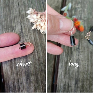 Raw black tourmaline pendant.  Gold filled rose gold filled or sterling silver avail.  Black tourmaline pendant necklace