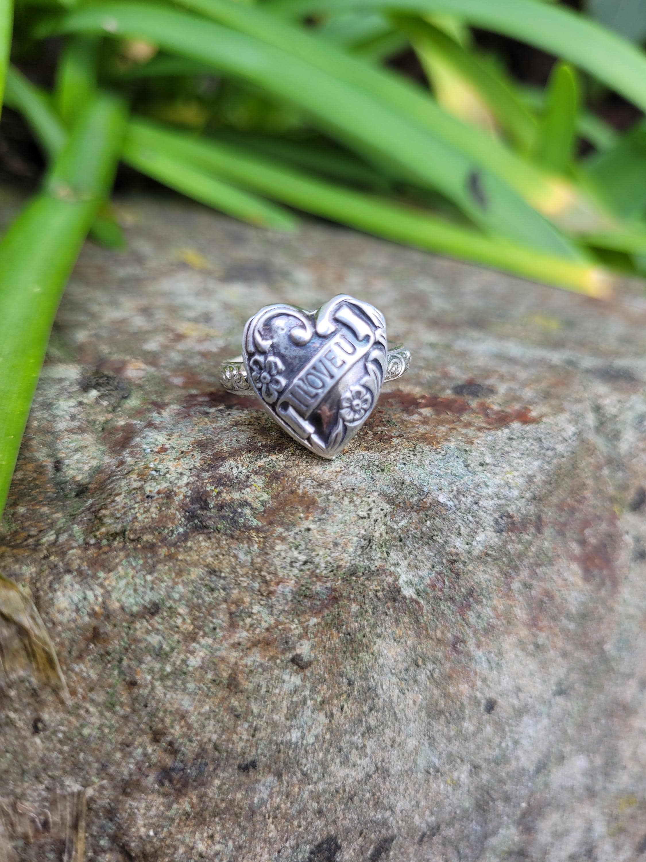 まちゃアイラブユー　リング　シルバー　刻印　希少　ヴィンテージ I Love You Ring Vintage - Etsy