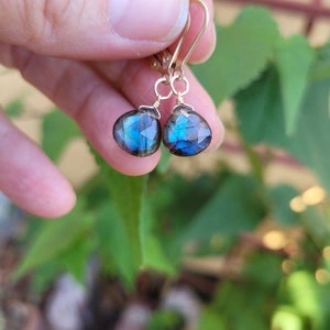 Flashy Labradorite earrings.  Silver labradorite earrings. Gold labradorite earrings. Rose gold Labradorite earrings