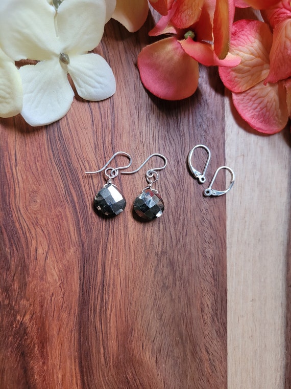 Shimmering pyrite earrings